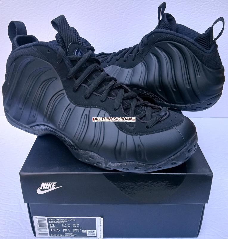 Nike Air Foamposite One (Blackout) (Black/Black-Anthracite) 314996 001  Size US 11