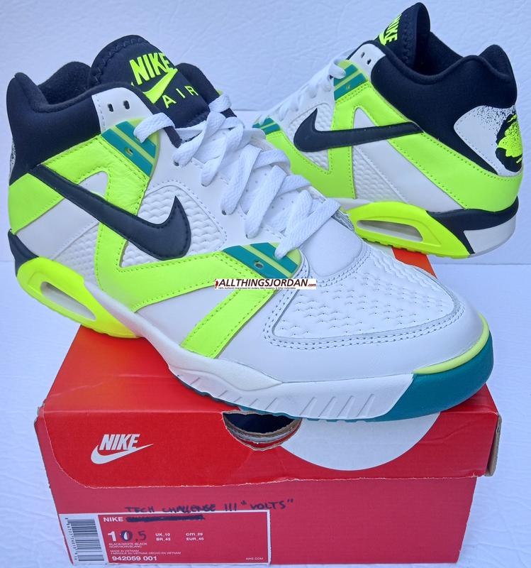 Nike Air Tech Challenge III (White / Radiant Emerald - Volt) 749957 100 Size US 10.5M