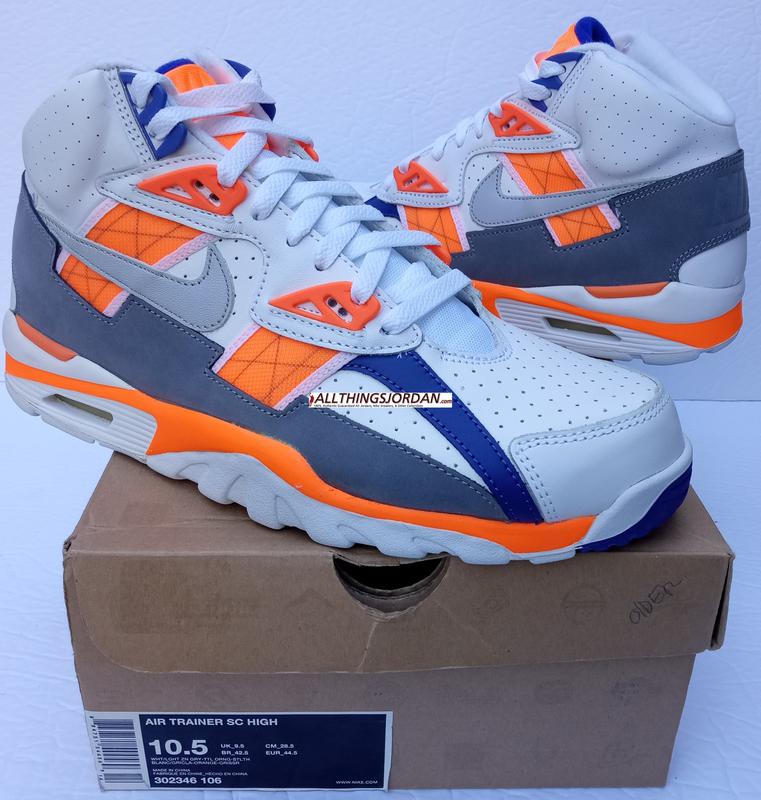 Air Trainer SC High (Auburn Bos) (White/Lgt Zen Gry-Ttl Orng-Stealth) 302346 106 Size US 10.5M