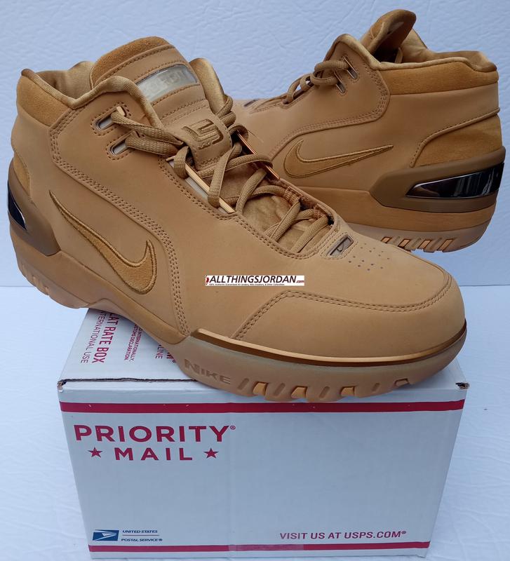 Nike Air Zoom Generation ASG QS (Lebron James 1st shoe) (Wheat Gold/Wheat Gold) AQ0110 700  Size US 10.5M