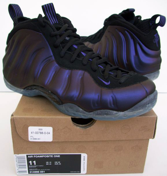 Nike Air Foamposite One (Black/Varsity Purple) EGGPLANTS 314996 051