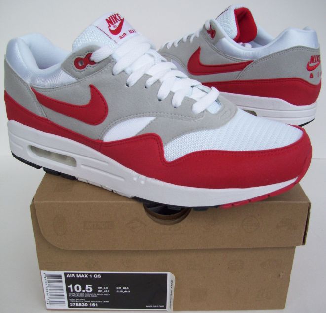 nike air max white red grey