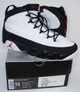 Retro 9 wht Blk sz 12