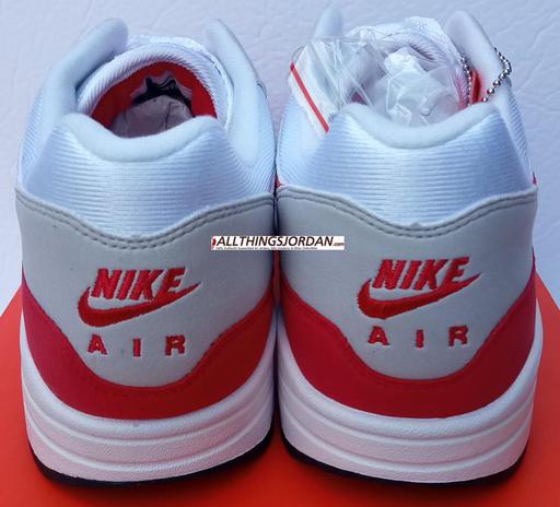 Nike Air Max 1 (ANNIVERSARY) (White/University Red) 908375 103 Size US 10.5M