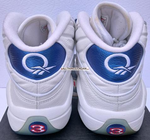 Reebok Question Mid (White/Pearlized Navy/Red) 4-90933 Size US 10M