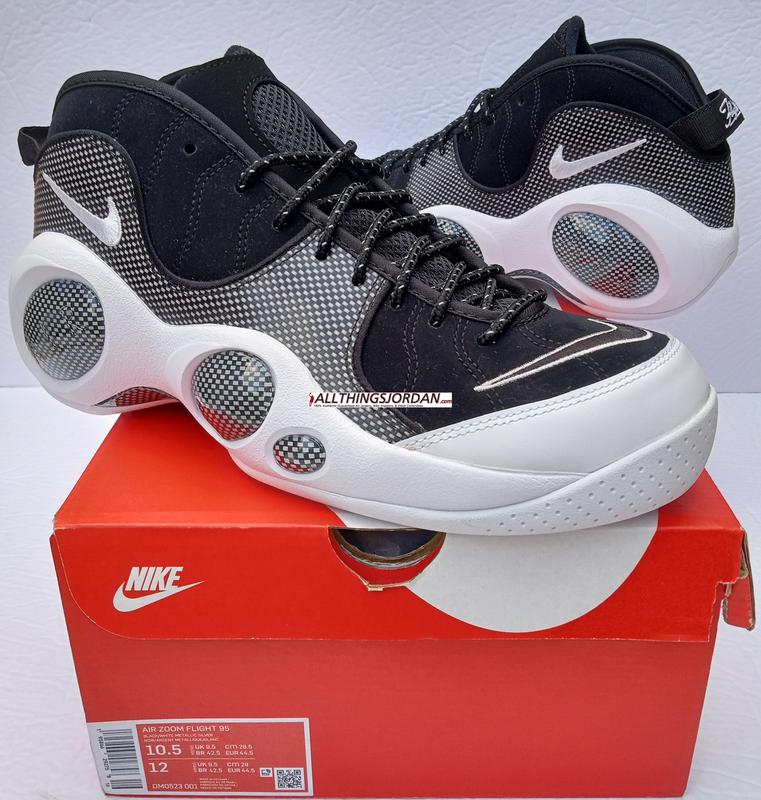 Air Zoom Flight 95 (Jason Kidd) (Black/White-Metallic Silver) DM0523 001 Size US 10.5M