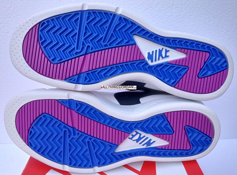 Air Flight Huarache PRM QS (Jason Kidd) (White/Black-Lyon Blue-Bld Brry) 686203 100 Size US 10.5M