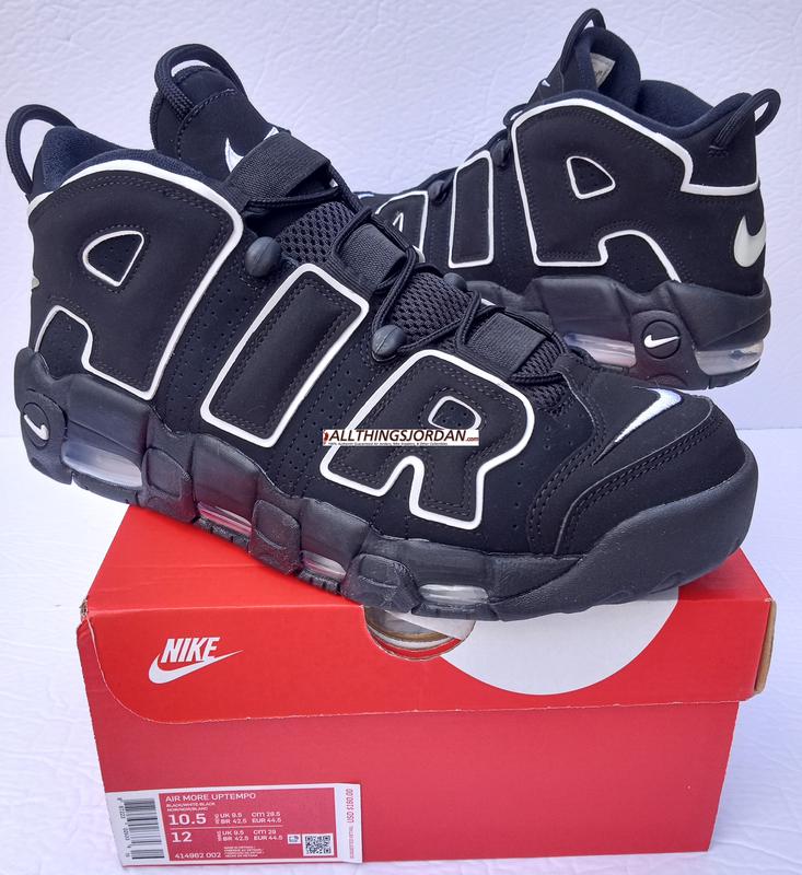Air More Uptempo (Pippen) (Black/White-Black) 414962 002 Size US 10.5M