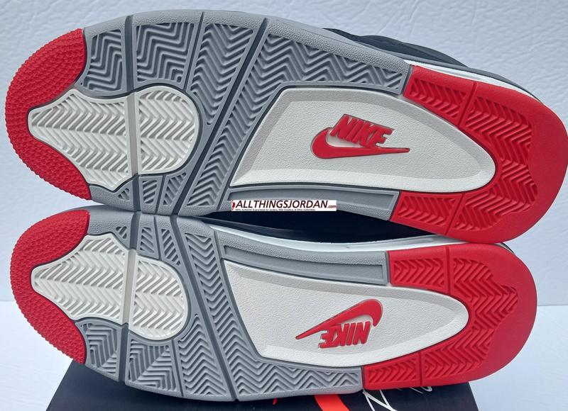 Air Jordan 4 Retro OG (Black Cement's) (Black/Fire Red-Cement Grey) 308497 060 Size US 10.5M ​