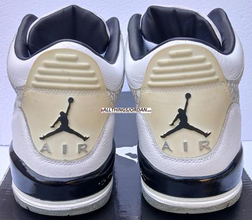 Air Jordan Retro 3 FLIP (White/Black-Mett Silvr-Vrsty Red) 315767 101 Size US 10M